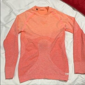 Gymshark long sleeve top- peach coral